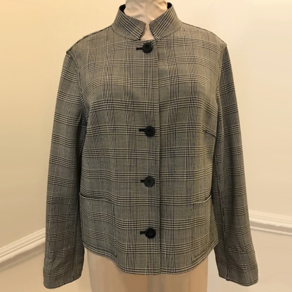 Reversible Lightweight Subtle Plaid Jacket - image 1